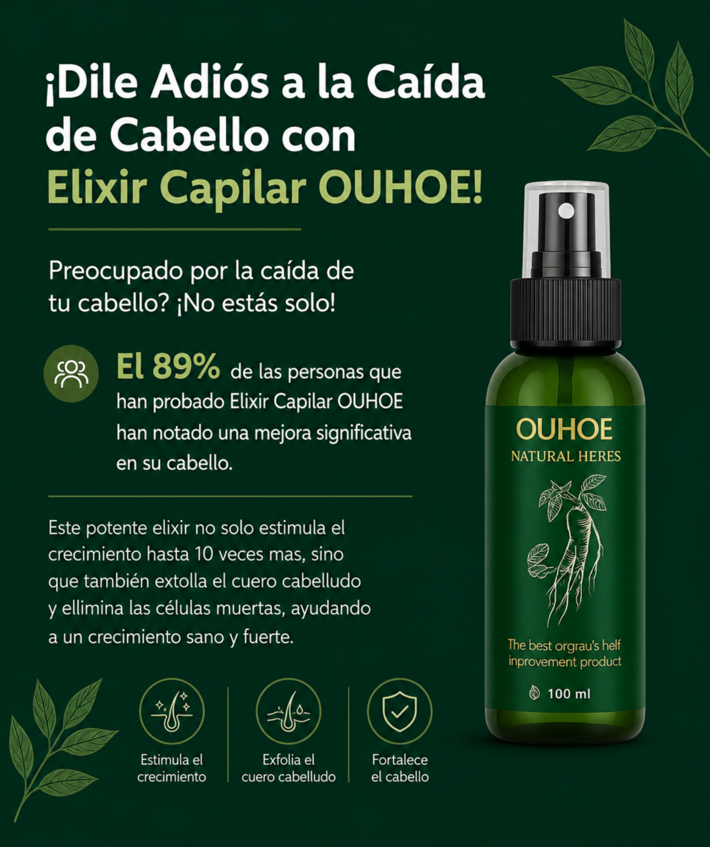SPRAY ELIXIR PARA REDUCIR LA CAIDA DEL PELO